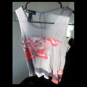 INC Sequin Floral Nylon Tank S